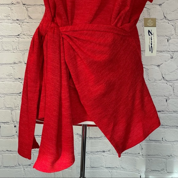 **SOLD** NWT Seven7 Asymmetrical Wrap Sweater - Picture 4 of 8